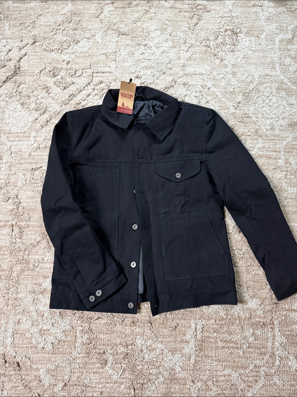 Men's Black Lightweight Shirt Jacket - Unbranded Workwear Style